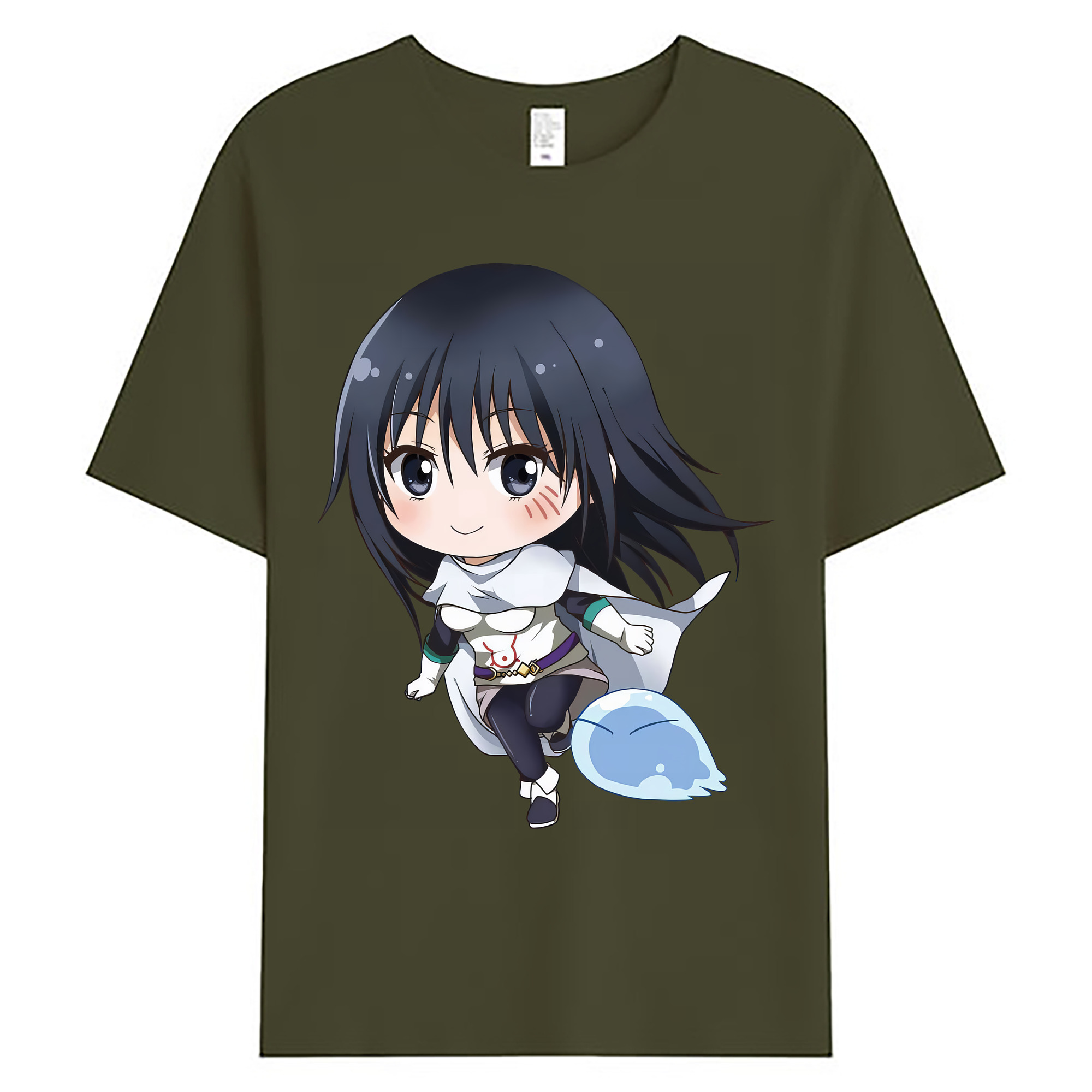 （画像用） 転スラ Regarding Reincarnated to Slime 綿100％ メンズ半袖Tシャツ｜肌触りやわらか＆通気性
